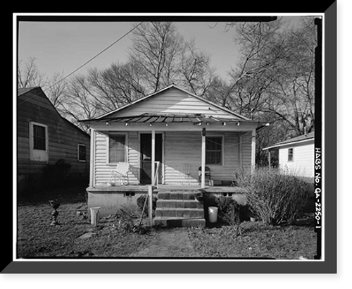 Historic Framed Print, 636 North Wilkinson Street (House), Milledgeville, Baldwin County, GA,  17-7/8" x 21-7/8"