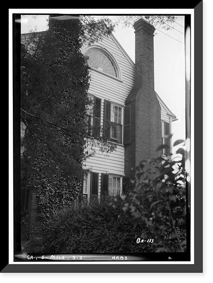 Williams-Orme-Crawford House, 211 Liberty Street, Milledgeville, Baldwin County, GA - 2, Antique Print