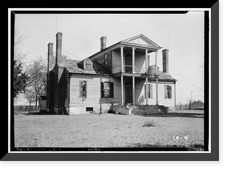 Mount Nebo House, Route 22, Milledgeville vicinity, Baldwin County, GA, Antique Print