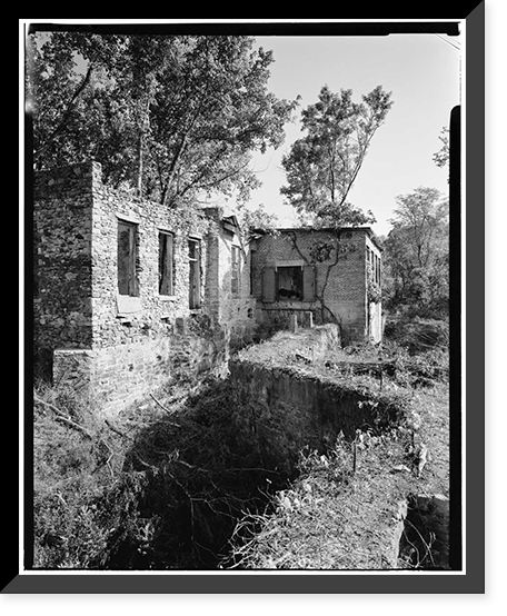 Pearle Cotton Mill & Dam, Elbert County Road 245, Elberton vicinity, Elbert County, GA - 2, Antique Poster