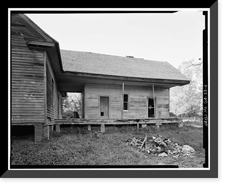 Grogan House, Northwest Side County Road, Middleton, Elbert County, GA - 4, Antique Print