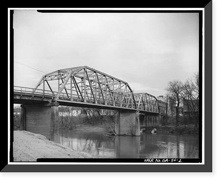 Second Avenue Bridge, Spanning Oostanaula on State Route 101 (Second Ave, Rome, Floyd County, GA - 2, Antique Poster