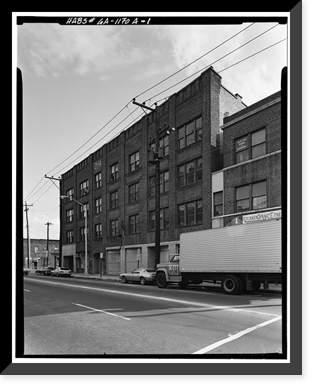 Herndon & Atlantic Life Building, 229-243 Auburn Avenue, Atlanta, Fulton County, GA, Historic Print