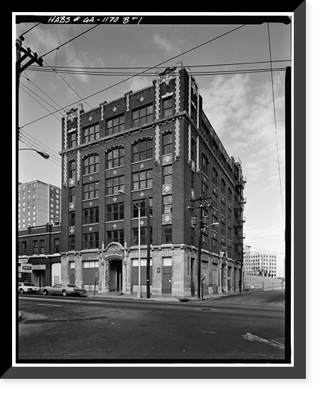 Historic Framed Print, Odd Fellows Building & Auditorium, 228-250 Auburn Avenue, Atlanta, Fulton County, GA,  17-7/8" x 21-7/8"