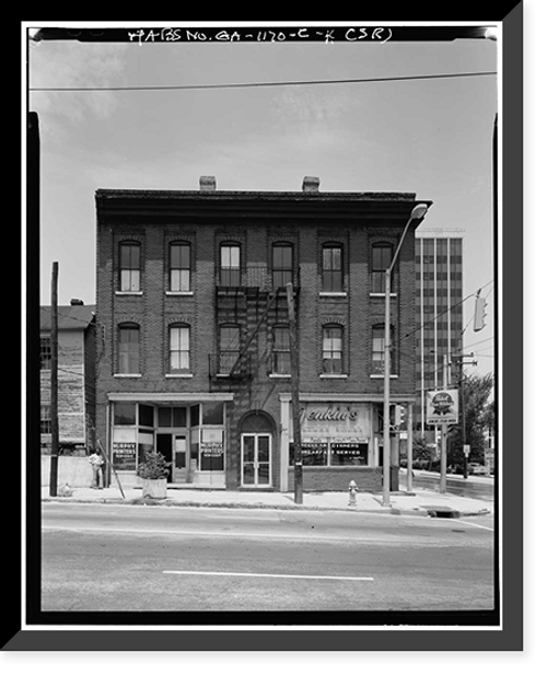 Historic Framed Print, 126-255 Auburn Avenue (Commercial Buildings), Auburn Avenue, Atlanta, Fulton County, GA - 51,  17-7/8" x 21-7/8"