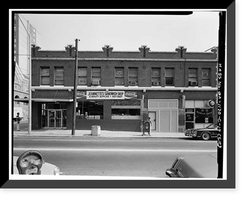 Historic Framed Print, 126-255 Auburn Avenue (Commercial Buildings), Auburn Avenue, Atlanta, Fulton County, GA - 64,  17-7/8" x 21-7/8"