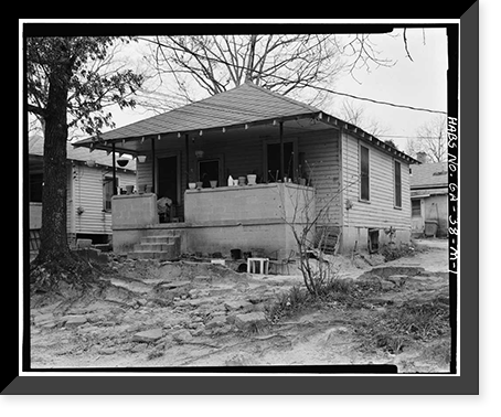 Historic Framed Print, 3335 Oak Valley Road (House), Atlanta, Fulton County, GA,  17-7/8" x 21-7/8"