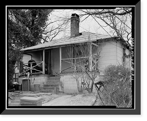 Historic Framed Print, 3345 Oak Valley Road (House), Atlanta, Fulton County, GA,  17-7/8" x 21-7/8"