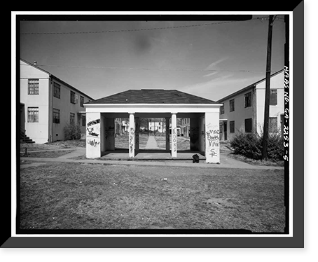 Historic Framed Print, John Hope Homes (Public Housing), Bounded by Larkin, Dora, Spelman Streets & Lane, Atlanta, Fulton County, GA - 5,  17-7/8" x 21-7/8"