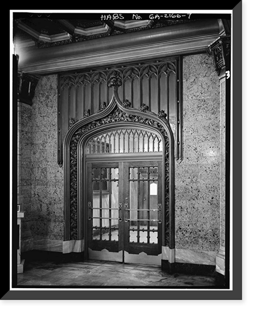 Historic Framed Print, Atlanta City Hall, 68 Mitchell Street Southwest, Atlanta, Fulton County, GA - 7,  17-7/8" x 21-7/8"