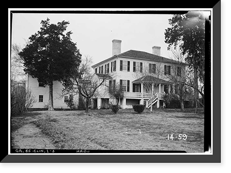 Lowther Hall, Clinton, Jones County, GA - 3, Antique Wall Art