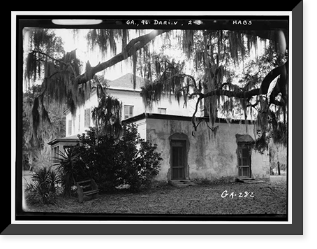 Historic Framed Print, Ashantilly Plantation, Darien vicinity, McIntosh County, GA - 3,  17-7/8" x 21-7/8"