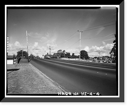 Wailoa Bridge, Spanning Wailoa River at Kamehameha Avenue, Hilo, Hawaii County, HI - 4, Historic Print
