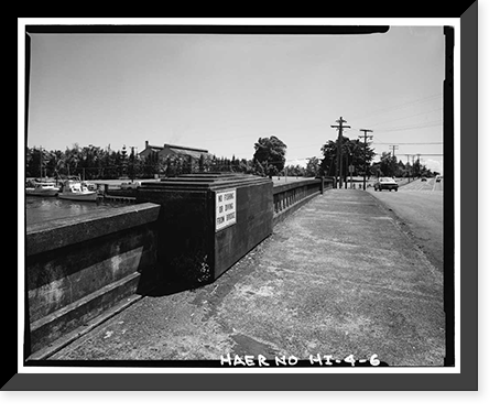 Wailoa Bridge, Spanning Wailoa River at Kamehameha Avenue, Hilo, Hawaii County, HI - 6, Vintage Print