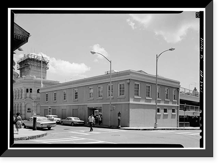 Historic Framed Print, Melcher's Building, 51-55 Merchant Street, Honolulu, Honolulu County, HI,  17-7/8" x 21-7/8"