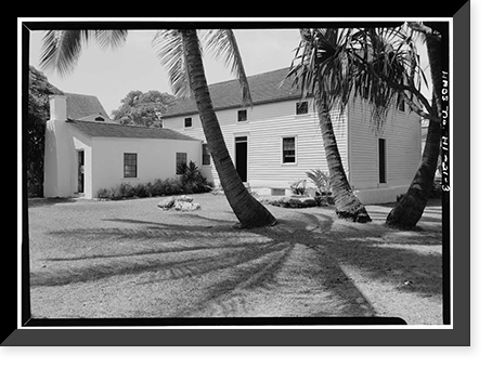 Historic Framed Print, Mission Frame House, King & Kawaiahao Streets, Honolulu, Honolulu County, HI - 3,  17-7/8" x 21-7/8"