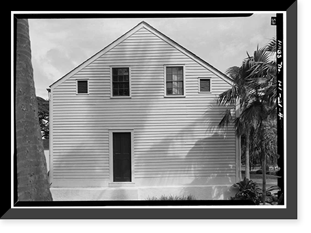 Historic Framed Print, Mission Frame House, King & Kawaiahao Streets, Honolulu, Honolulu County, HI - 4,  17-7/8" x 21-7/8"