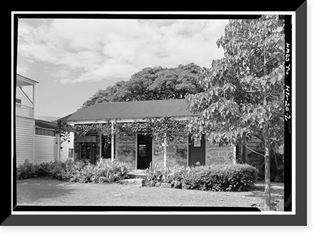 Historic Framed Print, Mission Printing Office, King & Kawaiahao Streets, Honolulu, Honolulu County, HI - 2,  17-7/8" x 21-7/8"