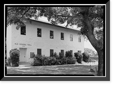 Punahou School, School Hall, 1601 Punahou Street, Honolulu, Honolulu County, HI, Historic Print