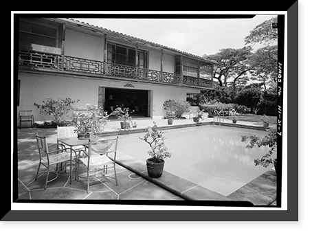 Historic Framed Print, Philip Spalding House, Makiki Heights Drive, Honolulu, Honolulu County, HI - 7,  17-7/8" x 21-7/8"