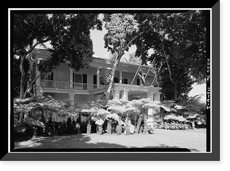Historic Framed Print, Washington Place, 320 South Beretania Street, Honolulu, Honolulu County, HI - 2,  17-7/8" x 21-7/8"