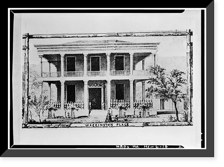 Historic Framed Print, Washington Place, 320 South Beretania Street, Honolulu, Honolulu County, HI - 18,  17-7/8" x 21-7/8"