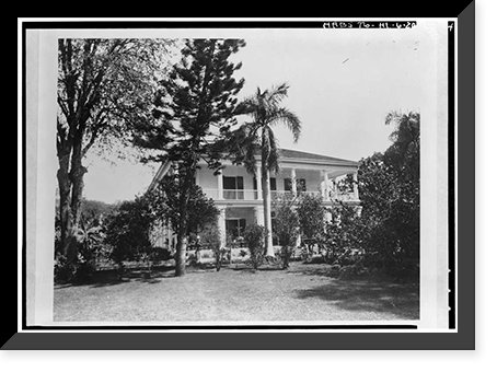 Historic Framed Print, Washington Place, 320 South Beretania Street, Honolulu, Honolulu County, HI - 20,  17-7/8" x 21-7/8"