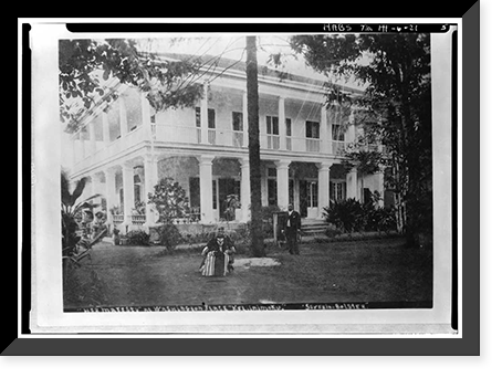 Historic Framed Print, Washington Place, 320 South Beretania Street, Honolulu, Honolulu County, HI - 21,  17-7/8" x 21-7/8"