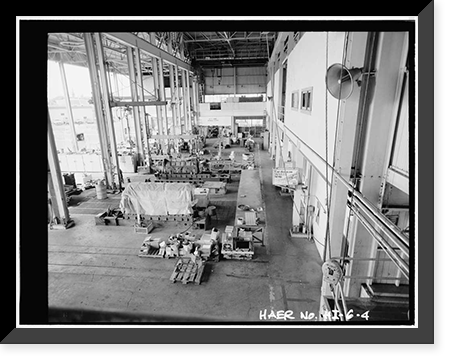 Historic Framed Print, Pearl Harbor Naval Shipyard, Building No. 58, Pearl Harbor Shipyard, South Corner of Avenue G &, Pearl Harbor, Honolulu County, HI - 4,  17-7/8" x 21-7/8"