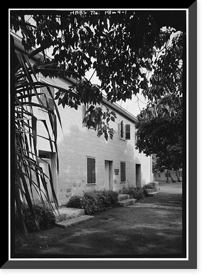 Historic Framed Print, Chamberlain House, King & Kawaiahao Streets, Honolulu, Honolulu County, HI,  17-7/8" x 21-7/8"