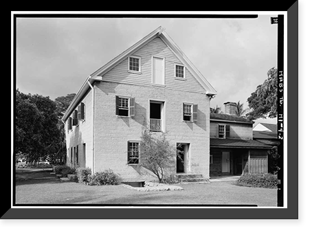 Historic Framed Print, Chamberlain House, King & Kawaiahao Streets, Honolulu, Honolulu County, HI - 2,  17-7/8" x 21-7/8"