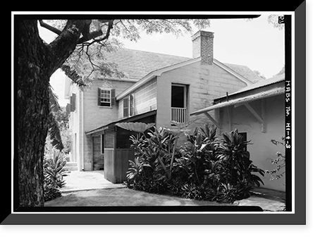 Historic Framed Print, Chamberlain House, King & Kawaiahao Streets, Honolulu, Honolulu County, HI - 3,  17-7/8" x 21-7/8"