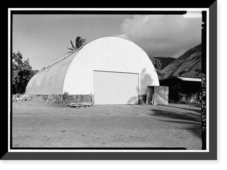 Lumber Warehouse, Moloka'i Island, Kalaupapa, Kalawao County, HI - 2, Vintage Print