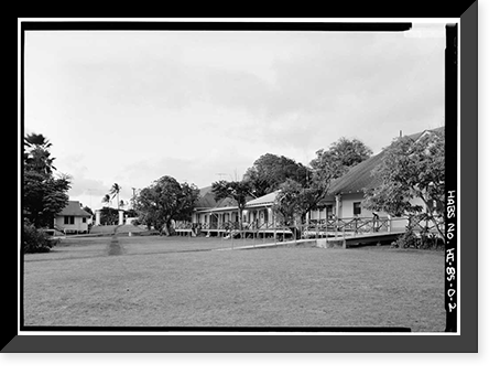 Historic Framed Print, Bay View Home, Kitchen & Dining Area, Moloka'i Island, Kalaupapa, Kalawao County, HI - 2,  17-7/8" x 21-7/8"