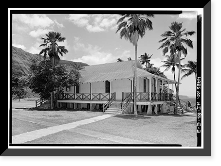 Historic Framed Print, Bay View Home, Old Kitchen, Moloka'i Island, Kalaupapa, Kalawao County, HI - 3,  17-7/8" x 21-7/8"