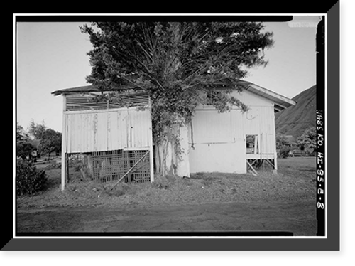 Historic Framed Print, Bay View Home, Old Kitchen, Moloka'i Island, Kalaupapa, Kalawao County, HI - 8,  17-7/8" x 21-7/8"