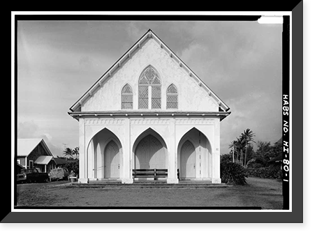St. Francis Catholic Church, Moloka'i Island, Kalaupapa, Kalawao County, HI, Vintage Wall Art