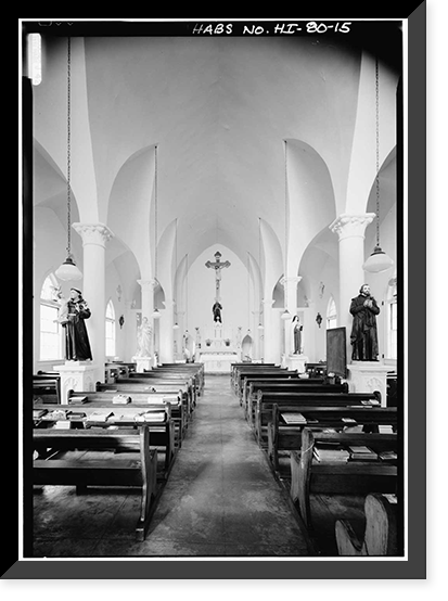 St. Francis Catholic Church, Moloka'i Island, Kalaupapa, Kalawao County, HI - 15 Classic, Historic Print
