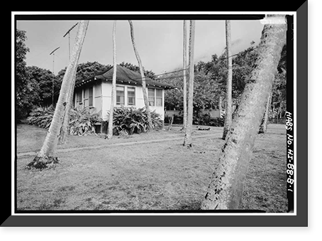 Staff Row, Corner Residence, Moloka'i Island, Kalaupapa, Kalawao County, HI, Antique Wall Art