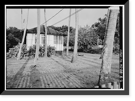 Staff Row, Corner Residence, Moloka'i Island, Kalaupapa, Kalawao County, HI - 2, Antique Poster