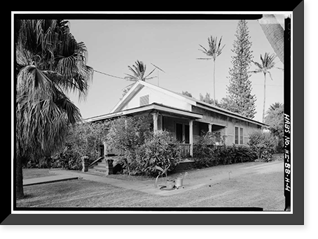 Staff Row, Doctor's House, Moloka'i Island, Kalaupapa, Kalawao County, HI - 4, Antique Print
