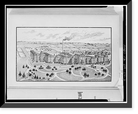 Iowa Hospital for the Insane, State Route 248, Independence, Buchanan County, IA - 3, Vintage Print