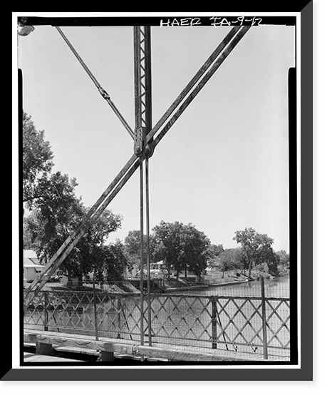 Traer Street Bridge, Spanning Shell Rock River at Traer Street, Greene, Butler County, IA - 12, Vintage Print