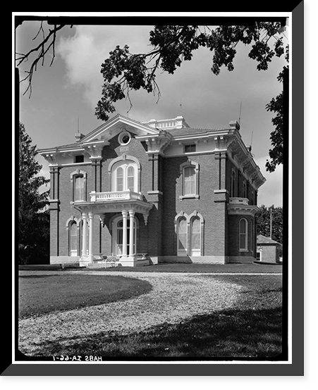 Historic Framed Print, Montauk, U.S. Route 18, Clermont vicinity, Fayette County, IA,  17-7/8" x 21-7/8"