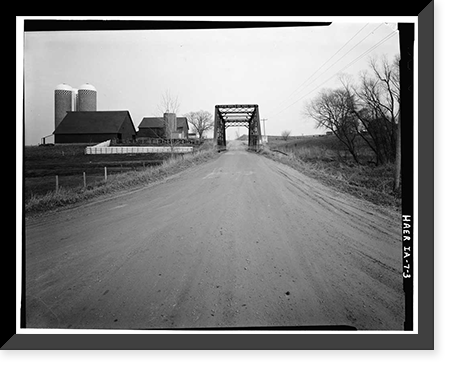 Mill Rock Bridge, Spanning Big Bear Creek, Monmouth Township, Jackson County, IA - 3, Vintage Poster