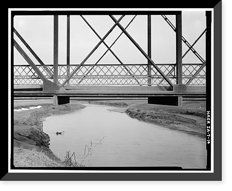 Mill Rock Bridge, Spanning Big Bear Creek, Monmouth Township, Jackson County, IA - 14, Antique Print