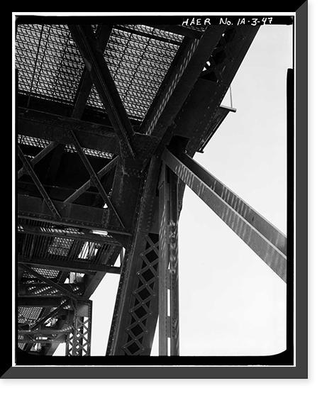 Keokuk & Hamilton Bridge, Spanning Mississippi River, Keokuk, Lee County, IA - 47, Vintage Print