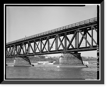 Keokuk & Hamilton Bridge, Spanning Mississippi River, Keokuk, Lee County, IA - 52, Vintage Wall Art