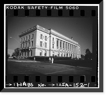 Municipal Building, East First & Locust Streets, Des Moines, Polk County, IA, Vintage Poster