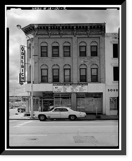 George M. Schmidt Block, 301-303 West Second Street, Davenport, Scott County, IA - 2, Vintage Print